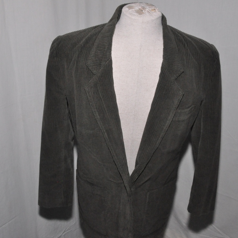 Jennifer Eden Green Corduroy Blazer